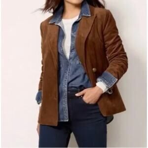EVEREVE NWT Brown Corduroy Blazer Jacket // XS